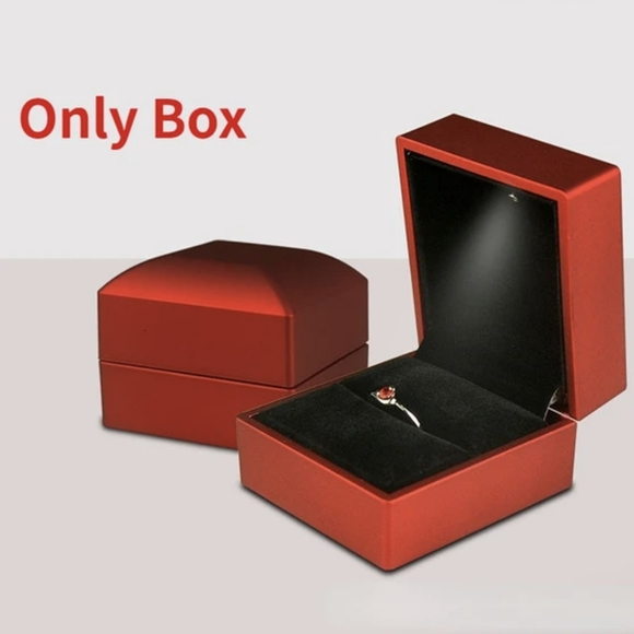 Hand Crafted Accessories - LED RED Proposal Ring Box for  Wedding, Engagement - Luxury Jewelry Gift Box